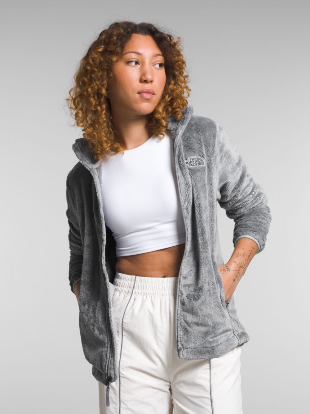 The North Face Women's Gray Osito Fleece Zip Up Jacket NWT